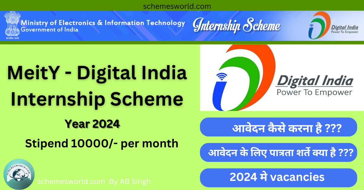 MeitY Digital India Internship Scheme 10000/ हजार रुपए महिना